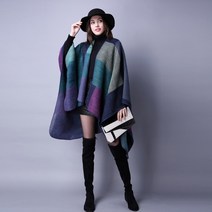 여성 숄인디고 니트숄 가디건숄 목도리
