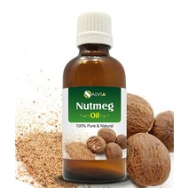 Nutmeg Myristica Fragrans) 에센셜 오일 100 순수 및 천연 비희석 | 아로마 테라피 마사지 스킨 케어에 적합 치료 등급 - 15 ML, 15ml(0.50온스)