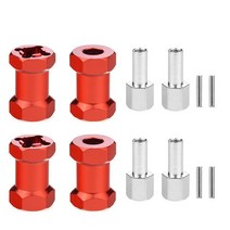 배기휀 환기팬 냄새제거 두께 15mm/20mm/25mm/확장 부품 4 개 12mm 육각 휠 허브 축 scx10 D90 90046 타미, 05 Red 20mm