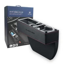 오토크루 프리미엄 차량용 틈새 수납함 사이드포켓, 블랙 운전석