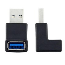 직각 USB 타입 C 어댑터 왼쪽 오른쪽 90도 USBC 3.1 TypeC 수암 확장 노트북 태블릿 휴대폰에 적합(2팩)