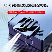 공유셀프라인 미니 20000밀리암페어 선물용 보조배터리 대용량 모바일 전원 공급기, 레드