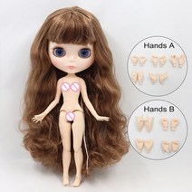 무속성 솜 아이돌인형 옷 장식 악세사리 소품 관절인형 얼음 dbs blyth 16 bjd 조인트 바디 화이트 스킨 특별 판매 랜덤 아이 컬러 30cm 장난감 소녀 선물, 2-빛나는 얼굴 인형
