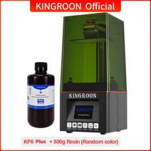 헬특 프린터레진 3D 수지 프린터레진KINGROON LCD 3D 프린터 KP6 PRO 6.6 인치 4K 흑백 SLA UV 수지 프린터, [02] KP6 PLUS 05kg Resin