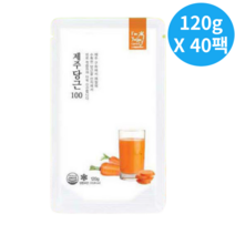 제주당근주스 순수 당근 즙 착즙주스 40팩, 120g x 40팩