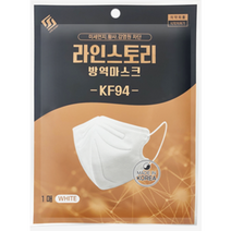 국내산 KF94 새부리형 마스크 중형핏 블랙&화이트 50매(식약처인증), 화이트 50매