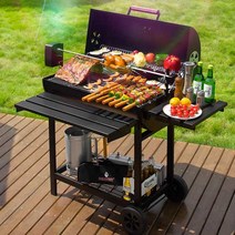 드럼통 숯불화로 정원 가정용 전원주택 야외바베큐 BBQ 숯불 바베큐그릴 야외 고기그릴, A.구성이미지 참조