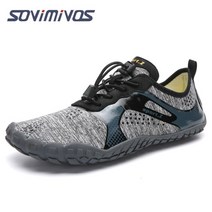 남자를위한 물 신발 맨발의 빠른 건조 아쿠아 양말 카약 보트 타기 하이킹 서핑 산책을위한 야외 운동, 40, 04 GRAY_06 40