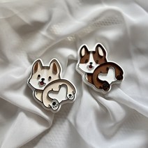 다다룸 웰시코기 강아지석고방향제 향기 차량용 자석용 선물 퇴사 기업 돌 답례품 반려견, 브라운웰시코기, 클린코튼