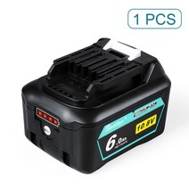 마끼다배터리 호환용 Waitley-108V 60Ah 리튬 배터리 충전식 Makita 전동 공구 10V 6000mAh BL1040B 1015, 01 1 PC