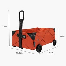 최신형 접이식 캠핑웨건 폴딩 카트 미니 캠핑 카 티슈 상자 diy 캔버스 접는 트롤리 쇼핑 접을 수 있는 유틸리티 왜건 방수 야외 텐트 스토리지, 빨간색