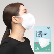 에버프레쉬 KF80 새부리형 대형 마스크 국산 화이트, 대형 화이트, 100매