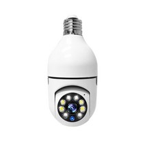무선 전구형 간편 실내 홈캠 베이캠 CCTV 설치 360도 회전 매장 사무실 창고, 고급형(조명기능) + 메모리 없음