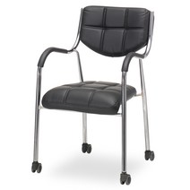 가구뱅크 챔프 로라 바퀴 회의용의자 사무용의자 사무실의자 책상의자, 블랙