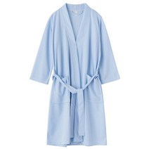 33C 남녀공용 얇은 베스로브 샤워가운 L, 스카이블루, 1개