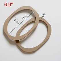 차량용오디오 카플레이어 4 5 6 9 자동차 오디오 스테레오 스피커 스페이서 링 어댑터 브래킷 홀더 목재 장착 리 세스 베젤 플레이트 2 피스, 4pcs_6.9inch