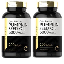 Carlyle COLD PRESSED Pumpkin Seed Oil 칼라일 콜드프레스 호박씨 오일 3000 mg 200캡슐 2개