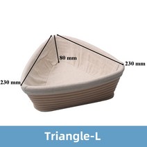 빵발효기 제빵발효기 발효기 자연 등나무 발효 빵 바구니 타원형/라운드 반죽 상승 과자 홈 음식 저장을위, 20 Triangle L