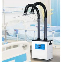 집진기 환기 탄냄새 빨아뜨리는 배기 냄새 제거 덕트, 디지털 더블 헤드 사각 커버(이중 회전)
