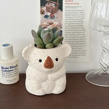 코알라 다육화분 플랜테리어 오브제 연필꽂이 브러쉬 홀더