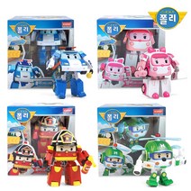 [ROI TOYS] 로보카폴리 변신로봇 디럭스 4종세트(폴리 로이 엠버 헬리), 단품