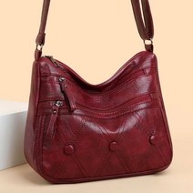 Chephie 50대엄마가방 대용량 인조가죽가방 크로스백