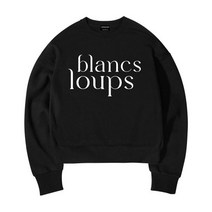 LOUPS BLANCS LB 블랑루스 크롭 맨투맨 블랙