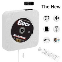 CD플레이어 벽걸이cd플레이어 씨디플레이어 CD플레이어 시디플레이어 벽걸이 CDP 벽, eu 플러그가 있는 흰색