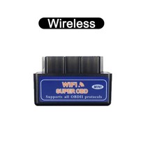 mini obd2 car scanner elm 327 tester wireless wifi bluetooth car interface scanner tool for android, 와이파이 블랙