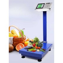 스탠드 전자정울 업소용 정육점 계량저울 야채가게, 300kg 빨간색 글씨 40x50