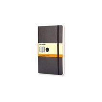 Moleskine 클래식 노트 소프트 커버 포켓 (8.9cm x 14cm(3.5 x 5.5인치)) 룰드/라인 스칼렛 레드 192페이지, Plain, Myrtle Green