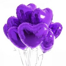 용품 생일 18 인치 로즈 골드 하트 호일 풍선 헬륨 웨딩 장식 베이비 샤워, 5pcs, Deep Purple