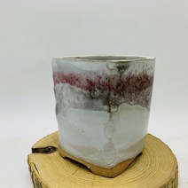 예운분-107 흰색 긴사각 수제화분 다육이화분 도자기화분