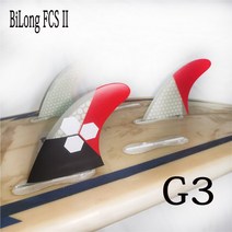 서핑보드 서핑 보드 핀 3 개 세트 BiLong FCS II 플매트 카펫 매트 러그 스러스터 유리섬유 벌집 탄소 G3/S 크기 퀼하스 트라이, [08] MULTI