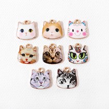 [7027-G]에폭펜던트 고양이 13x13mm 골드 1개