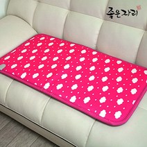제이닉스 좋은자리 구름 핑크 극세사 전기방석 2인용 의자 쇼파 등받이 온열방석 전기매트, 단품없음