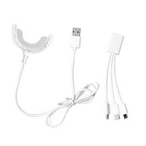 치면착색제 교정용왁스 치과용 고리 유아 아기치실 스마트 led 치아 미백 휴대용 usb 충전 led 블루 라이트 치과 미백 악기 치아 미백 장치 장비, 하얀