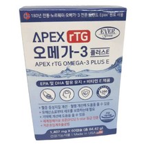 [미국 직수입!] 에버그린 에이펙스 알티지 오메가-3 플러스E(1 407mg x 60캡슐)