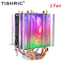 TISHRIC-2/4/6 히트 파이프 CPU 냉각 팬 RGB 조용한 라디에이터 4 핀 PWM 쿨러 인텔 LGA2011 115X 1700 775 X79 X99 AM3 AM4, 01 LGA115X1200-1700-775, [01] 1 Fan 4 Heat Pipes