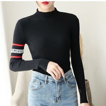 앙반팔니트 이너 풀오버스웨터 슬림핏 스키니핏 상의 2596455067
