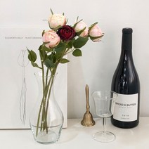캐비지 자나장미 조화 데이비드오스틴로즈 산소 실크플라워 미니 꽃 고속터미널, 버건디