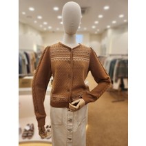 써스데이아일랜드 소매 케이블 자카드 가디건 (T226MCD136W)(2124611)