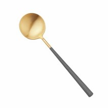 벨로아이녹스 실용적인 스푼 수저 라운드 한식기 그레이, 단일속성