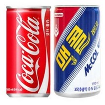 코카콜라 190ml 30캔 + 맥콜 190ml 30캔, 1세트