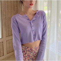 크롭카디건 여리여리 크롭 가디건 데일리 심플 얇은 카디건 6color