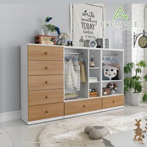 에버트리 굿모닝 베이비장 옷장 서랍장 아기옷장 세트 아동 주니어 수납장 세트, 오픈장세트, 오크