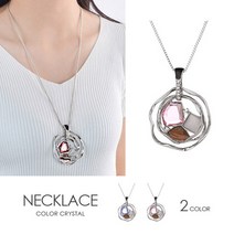 kirakirashop 컬러 크리스탈 목걸이 ANB1445