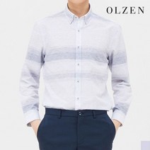 올젠 올젠(OLZEN) 린넨 이지케어 스트라이프 셔츠 ZOA2WC1316 NV
