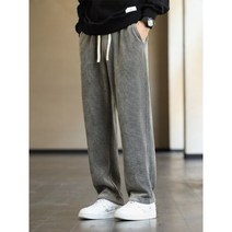남성용 스웻팬츠 와이드 레그 스트레이트 배기 캐주얼 바지