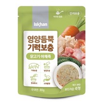이즈칸 독 영양듬뿍 기력보충 반려견 특식 닭고기 야채죽, 80g, 72개